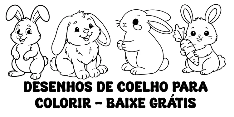Desenho de coelho para colorir - educação infantil (página 1)